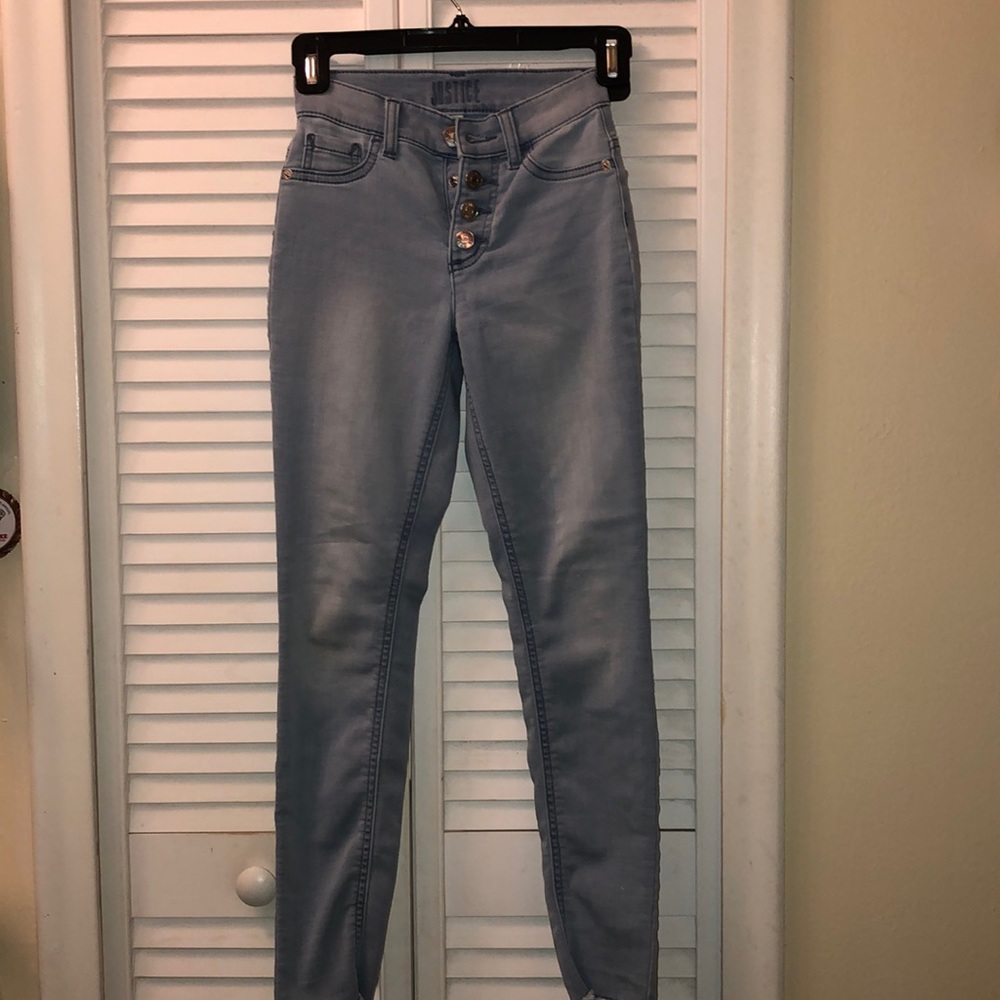High-rise jegging, light wash girl’s jeans, 10slim